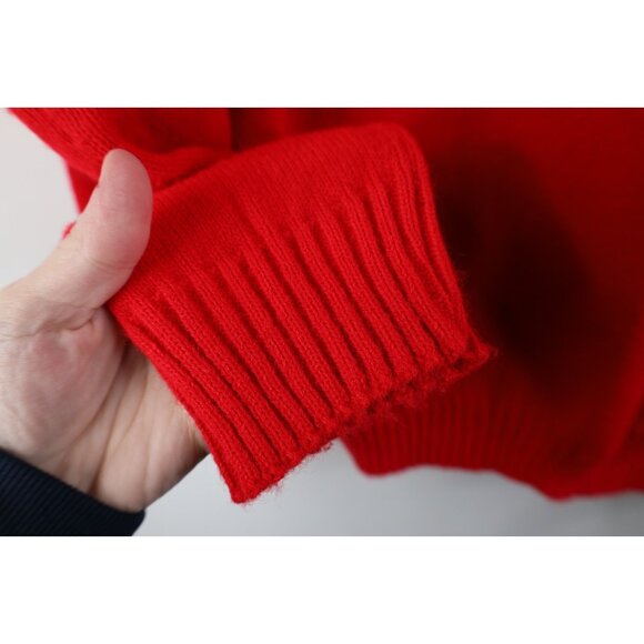 Vtg 70s 80s Womens Large Knit Argyle Ohio State University V-Neck Sweater USA - Picture 10 of 13